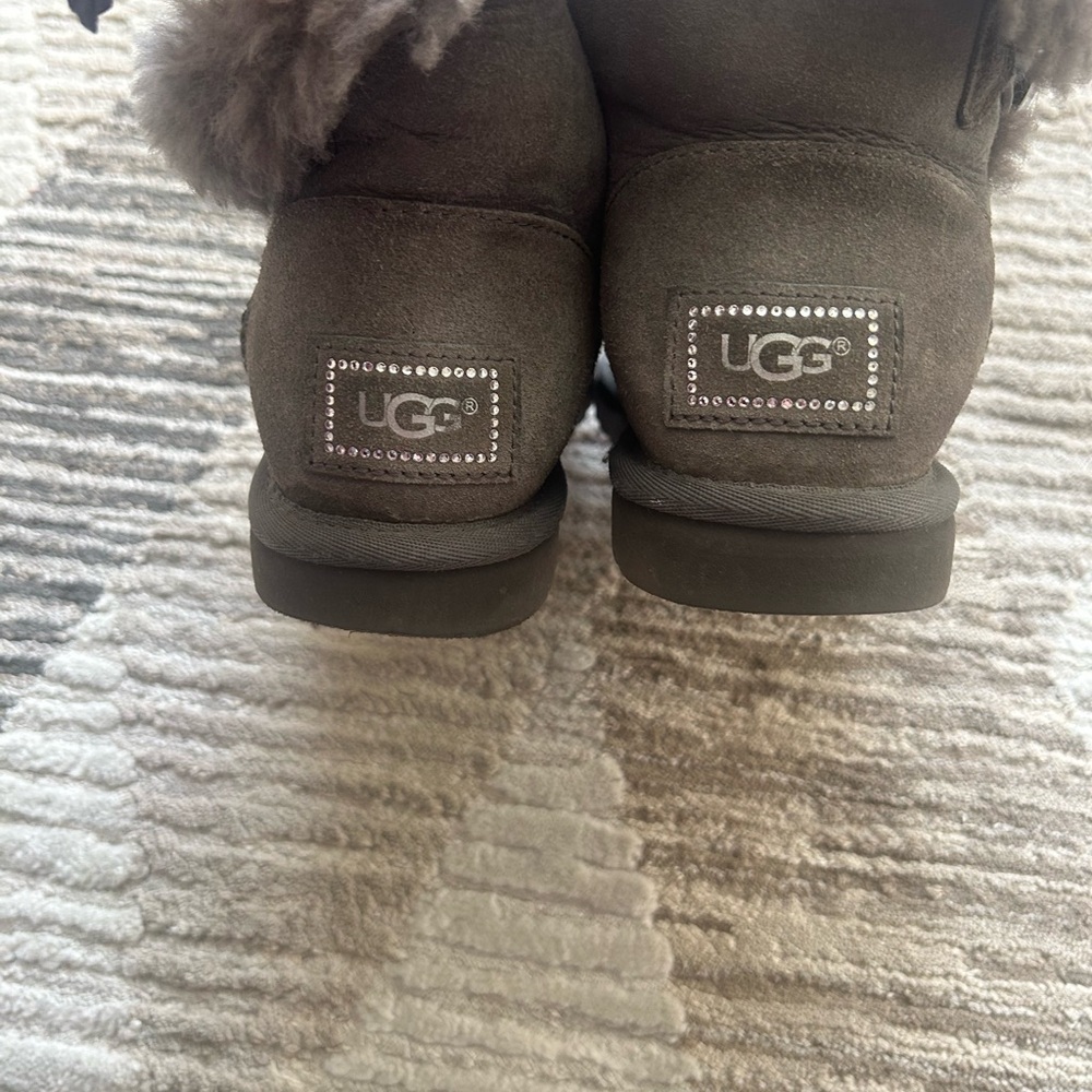 Ugg Gray Shearling Button Boots - image 4